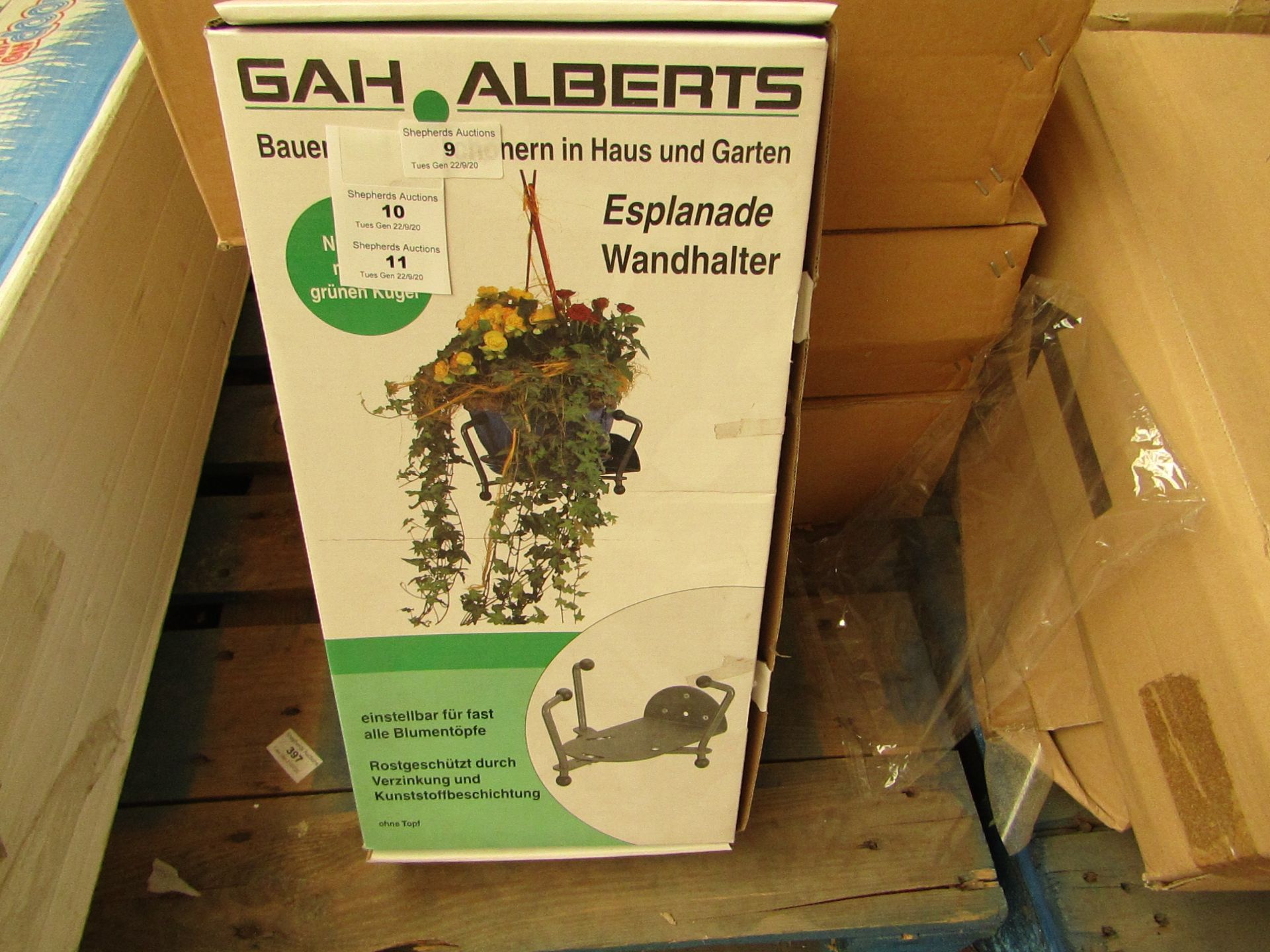 3 x Gah Alberts Flower Pot/Basket Wall or Freestanding Fixtures new & packaged