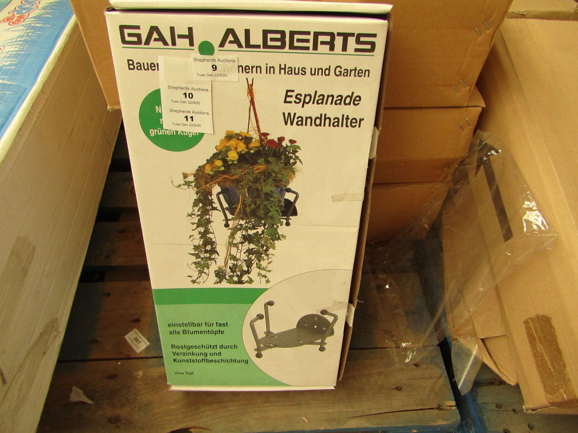 3 x Gah Alberts Flower Pot/Basket Wall or Freestanding Fixtures new & packaged