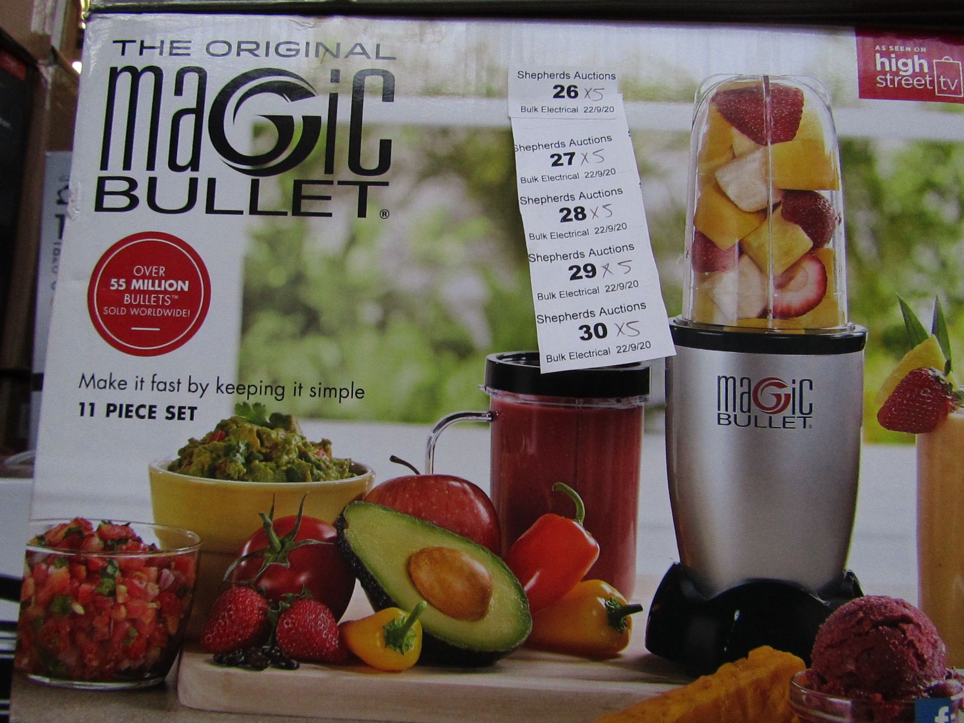 | 5X | THE ORIGINAL MAGIC BULLET BLENDER | UNCHECKED AND BOXED | NO ONLINE RESALE | SKU