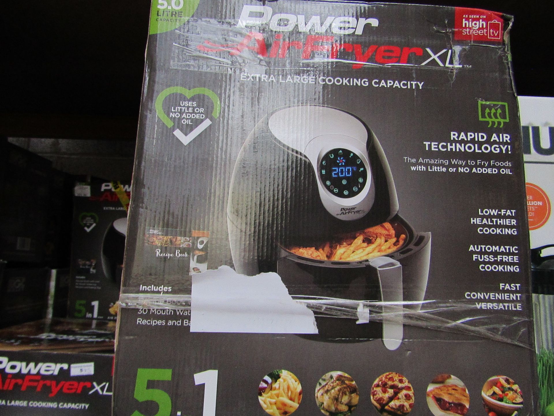 | 4X | POWER AIR FRYER XL 5LTR| UNCHECKED AND BOXED SOME MAY BE IN NON PICTURE BROWN BOXES| NO