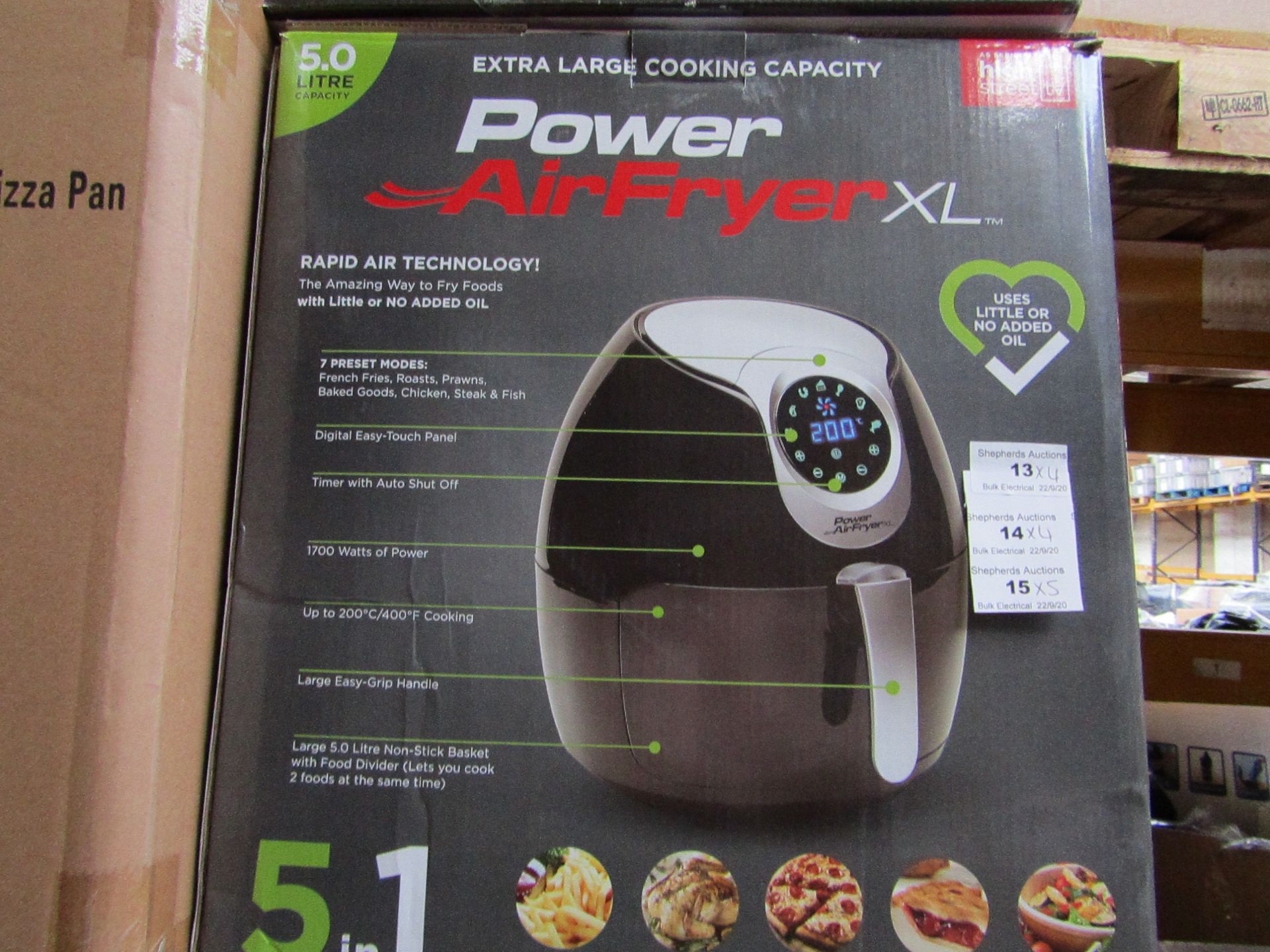 | 4X | POWER AIR FRYER XL 5LTR| UNCHECKED AND BOXED SOME MAY BE IN NON PICTURE BROWN BOXES| NO