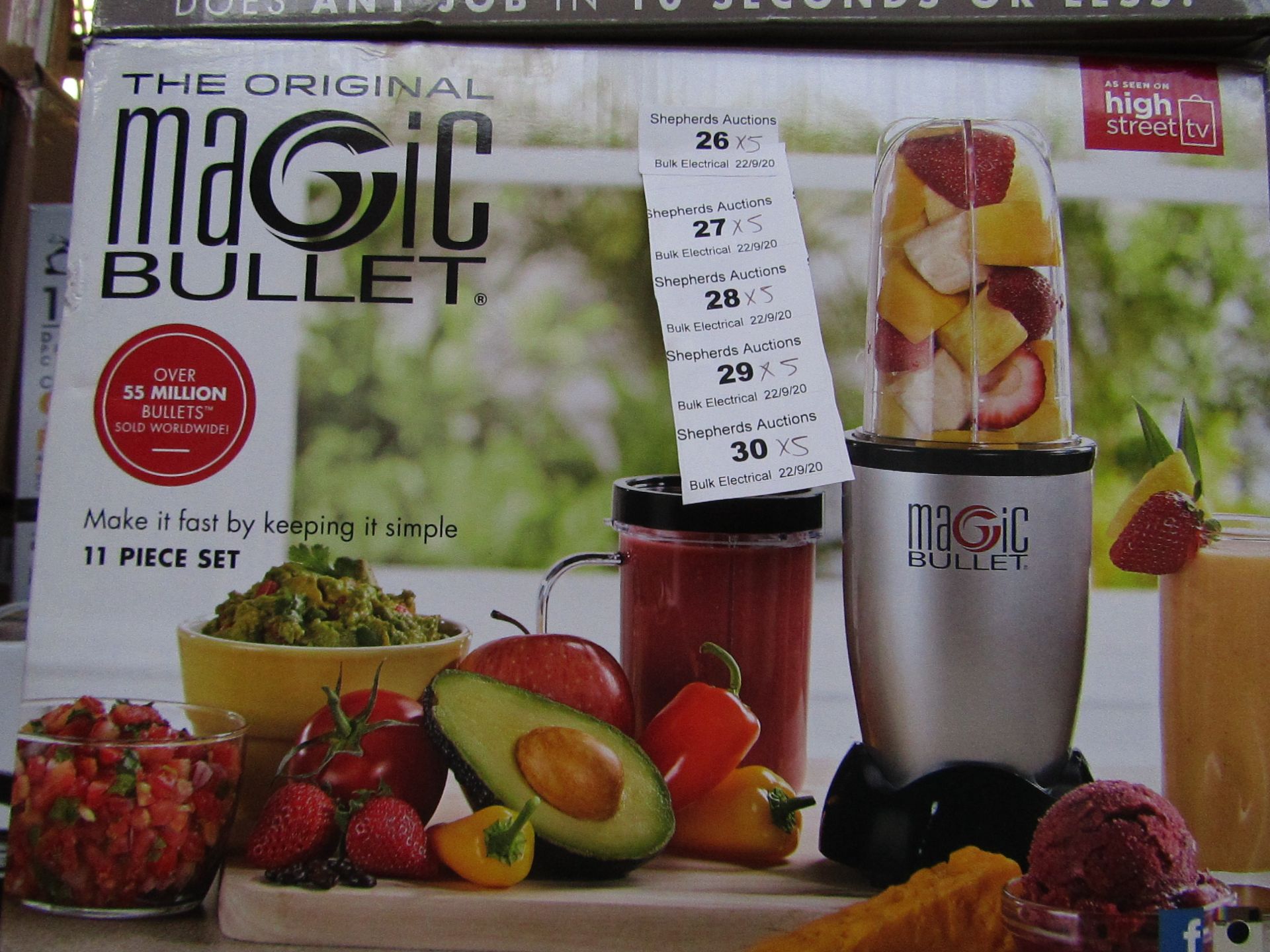 | 5X | THE ORIGINAL MAGIC BULLET BLENDER | UNCHECKED AND BOXED | NO ONLINE RESALE | SKU