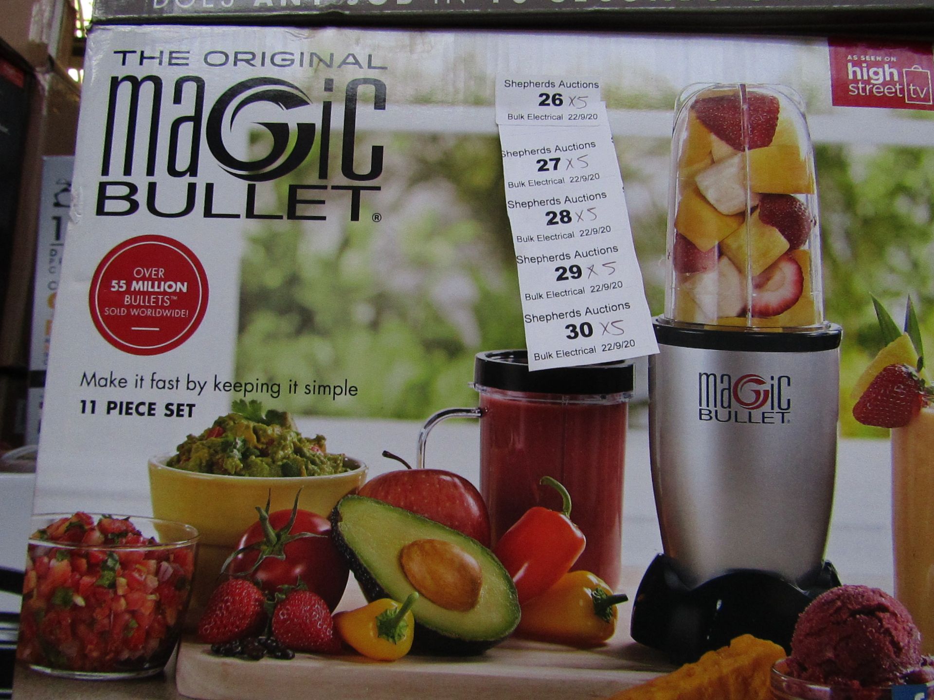 | 5X | THE ORIGINAL MAGIC BULLET BLENDER | UNCHECKED AND BOXED | NO ONLINE RESALE | SKU