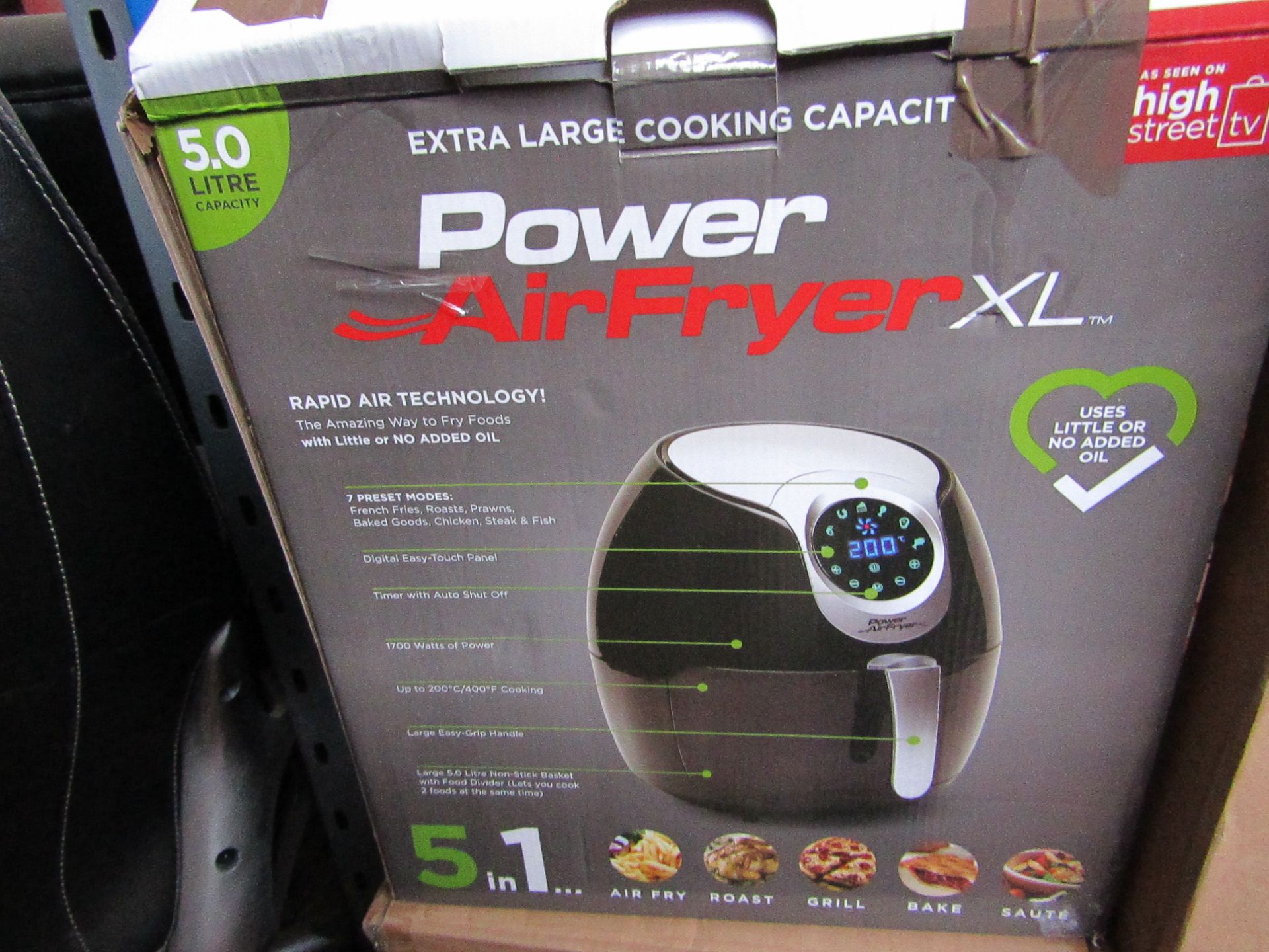 | 4X | POWER AIR FRYER XL 5LTR | UNCHECKED AND BOXED SOME MAY BE IN NON PICTURE BROWN BOXES| NO