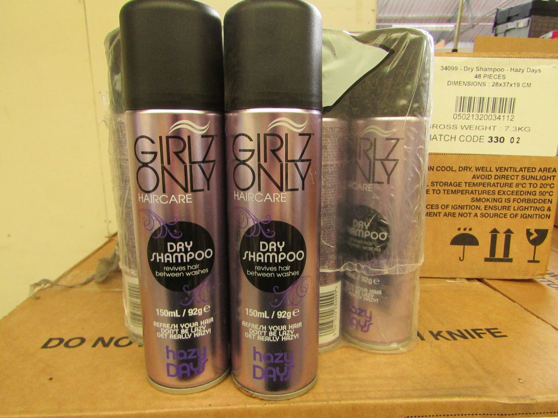 Box of 48 Girlz Only - Dry Shampoo (150ml) - Boxed.