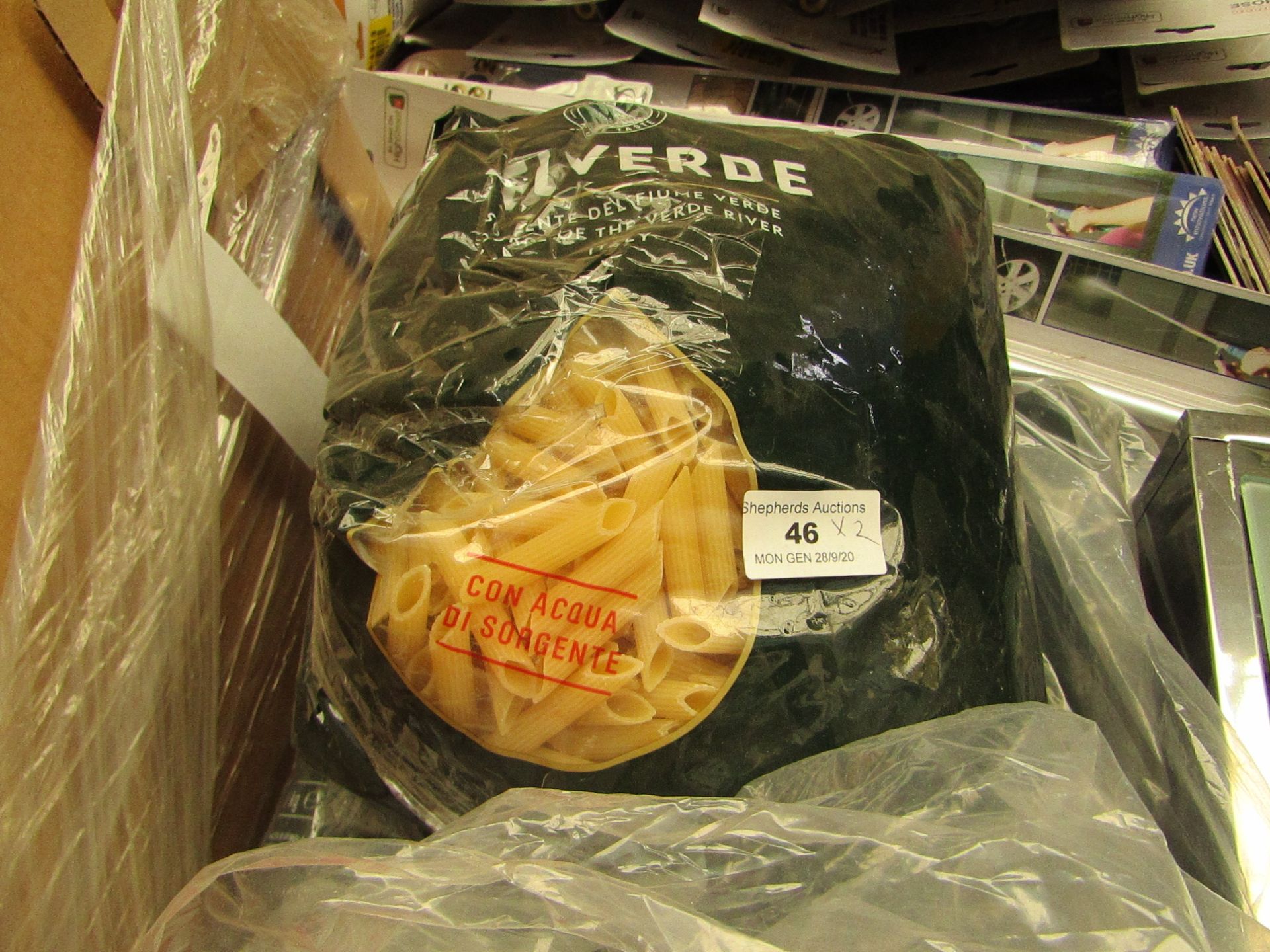 2 x Delverde Pasta Bags. Bags have split but have been repaired