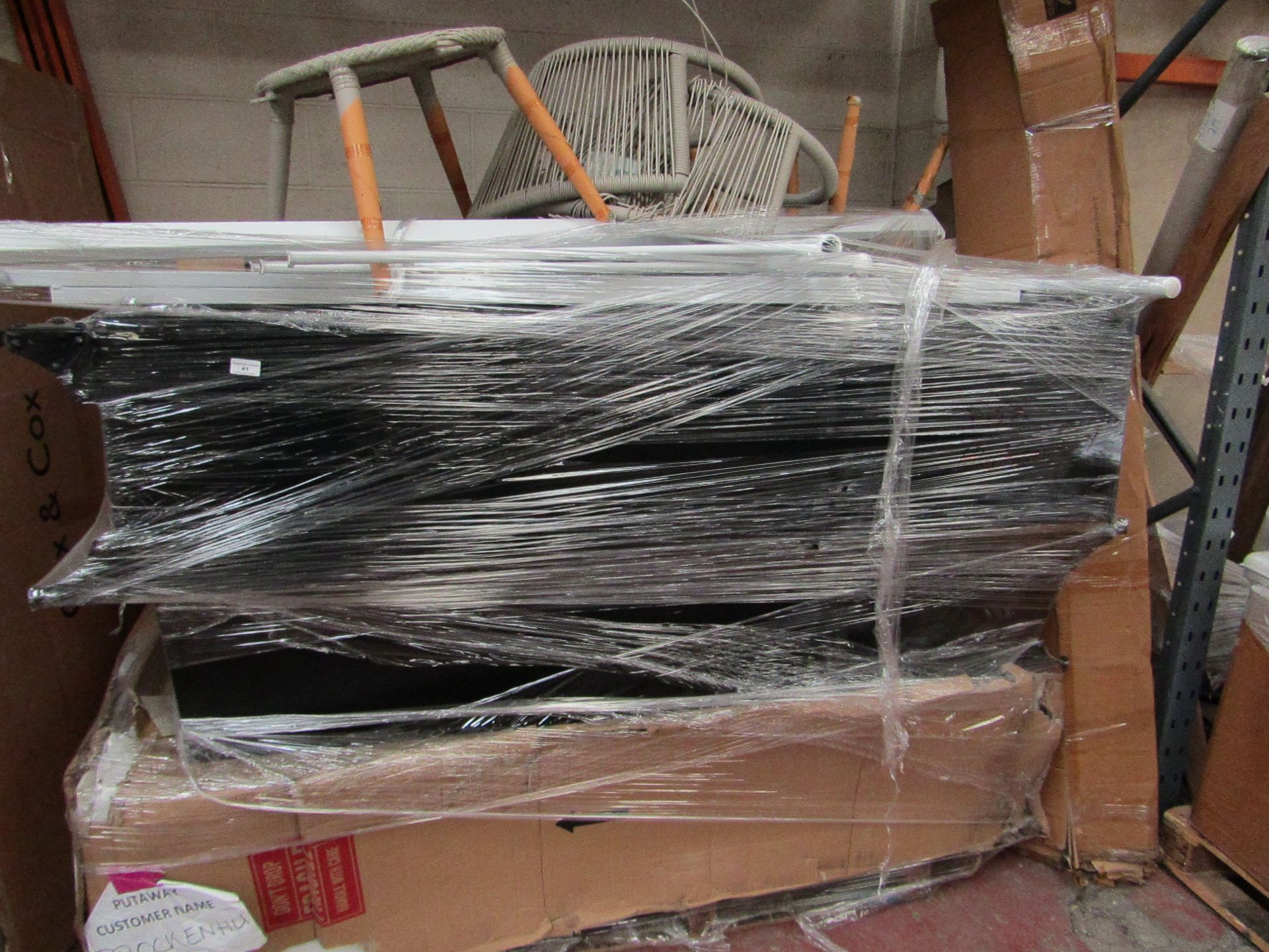 | 1X | PALLET OF COX AND COX  B.E.R FURNITURE, UNMANIFESTED, WE HAVE NO IDEA WHAT IS ON THESE