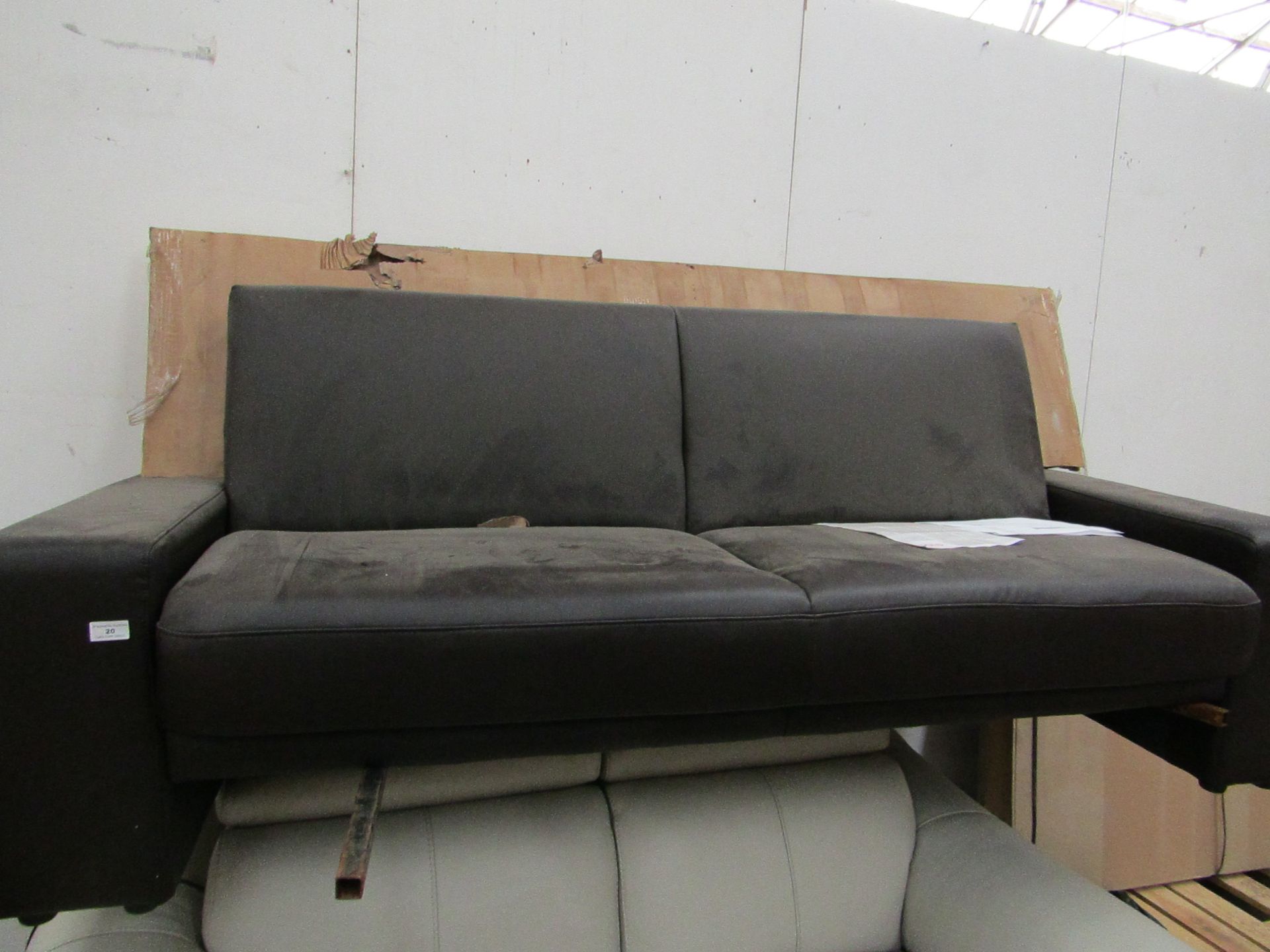 2 Seater Fold down back sofa bed, mechanism is working correctly.