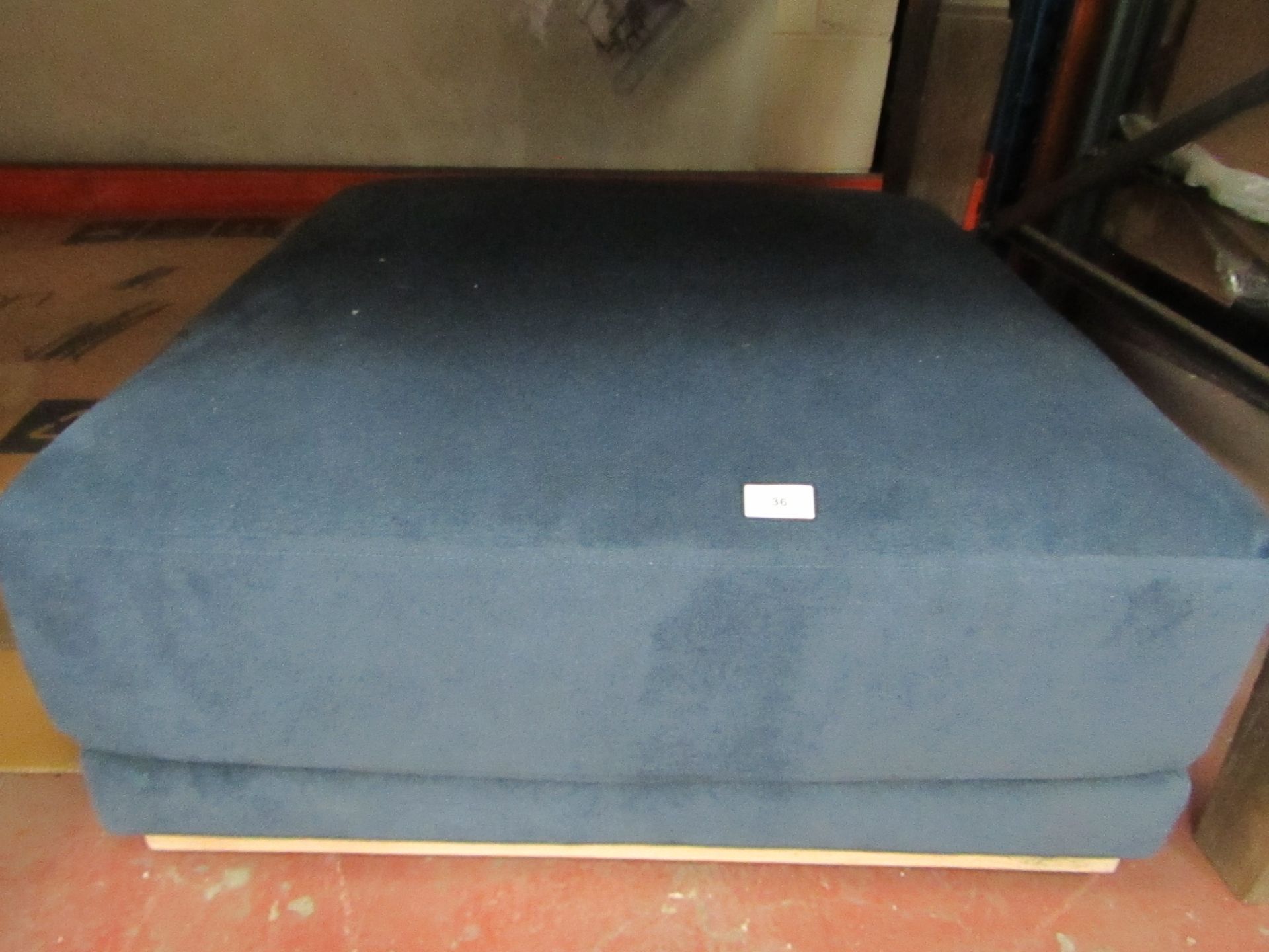 1X | SWOON BLUE FOOTSTOOL | APPEARS TO HAVE NO MAJOR DAMAGE AND MAY CONTAIN A FEW MARKS | RRP - |