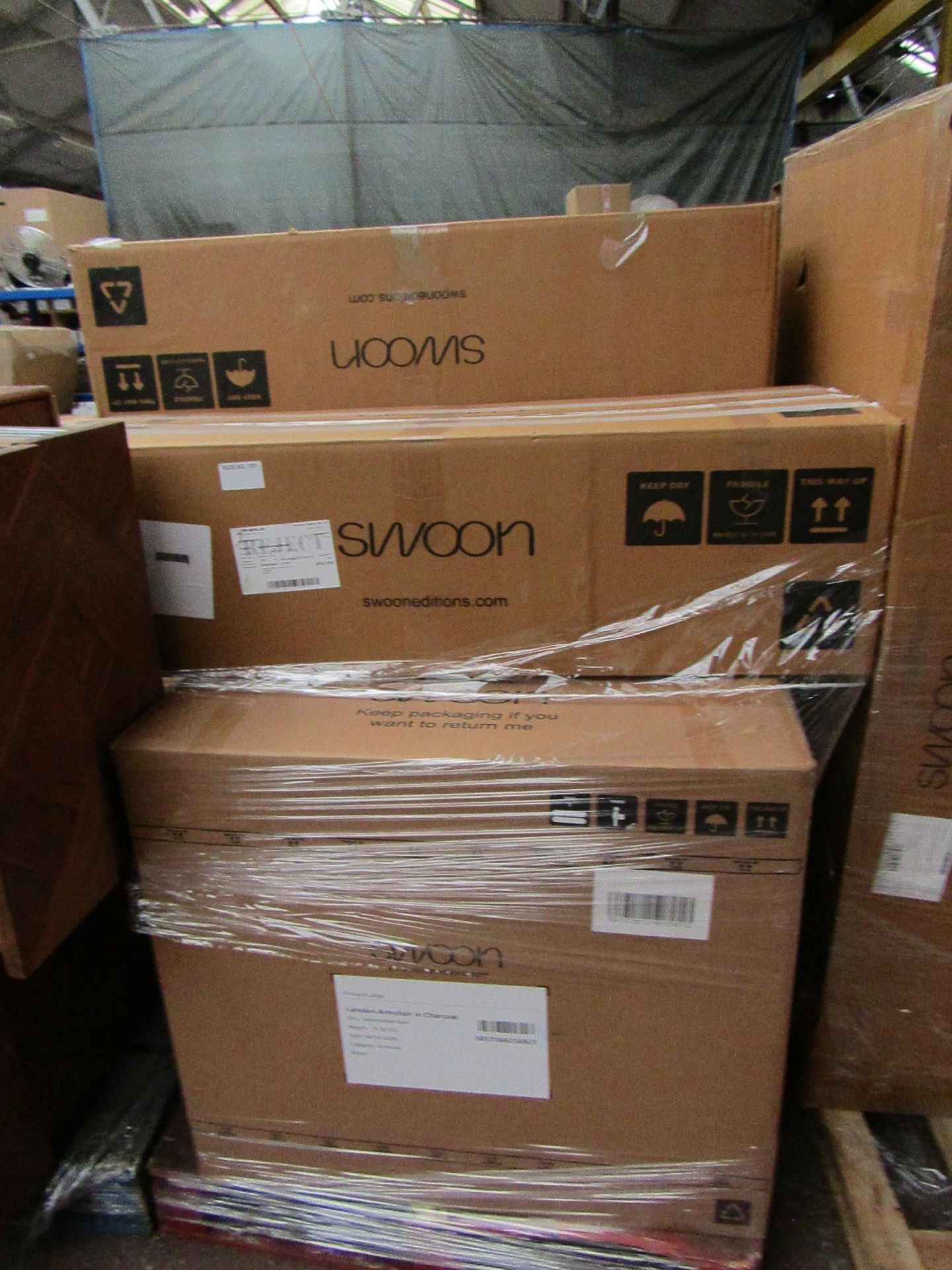 | 1X | PALLET OF SWOON B.E.R FURNITURE, UNMANIFESTED, WE HAVE NO IDEA WHAT IS ON THESE PALLETS OR