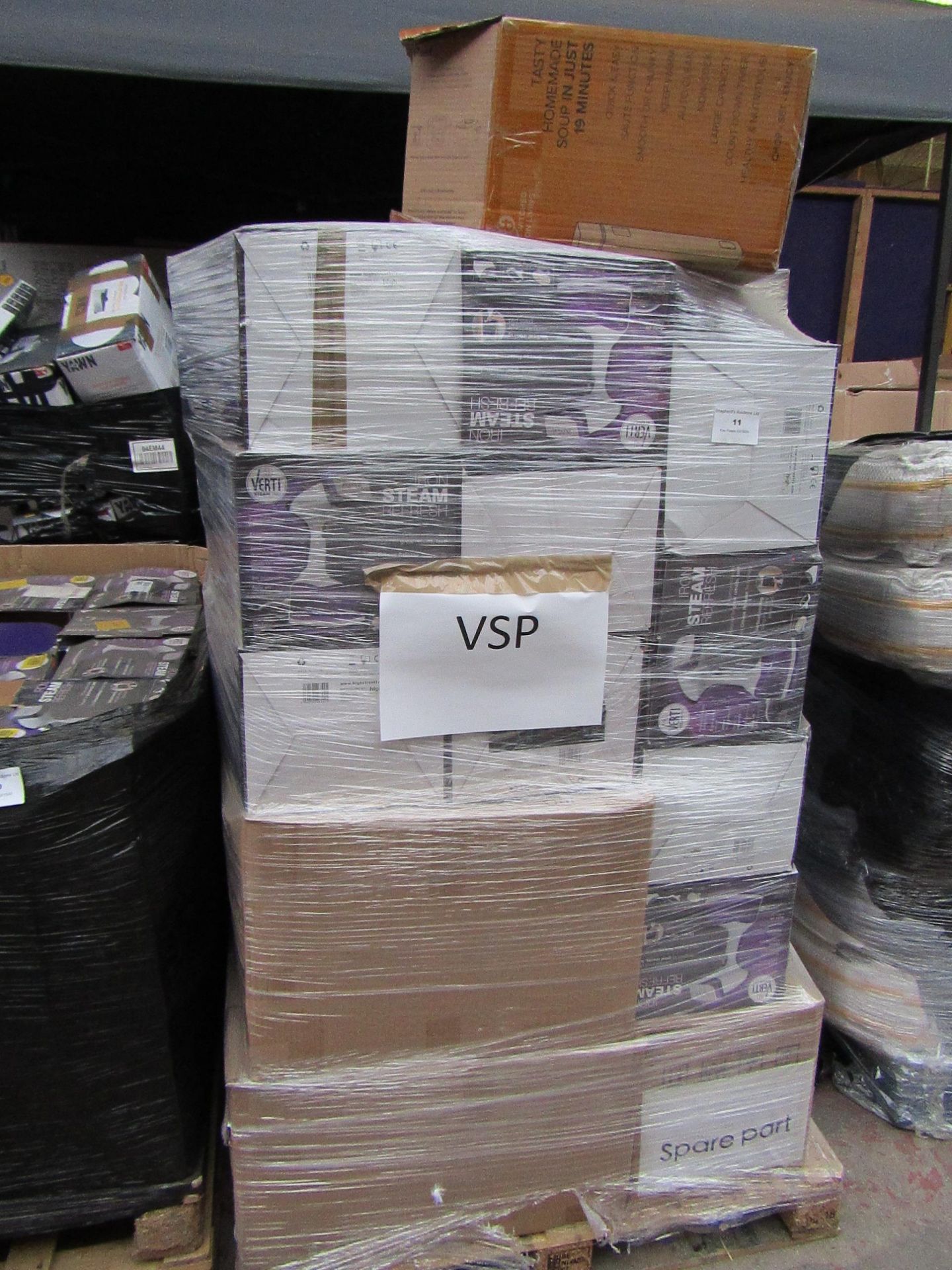 | 1X | PALLET OF APPROX 30 VERTI STEAM PRO'S | UNCHECKED AND BOXED | NO ONLINE RESALE | RRP £43.99 |