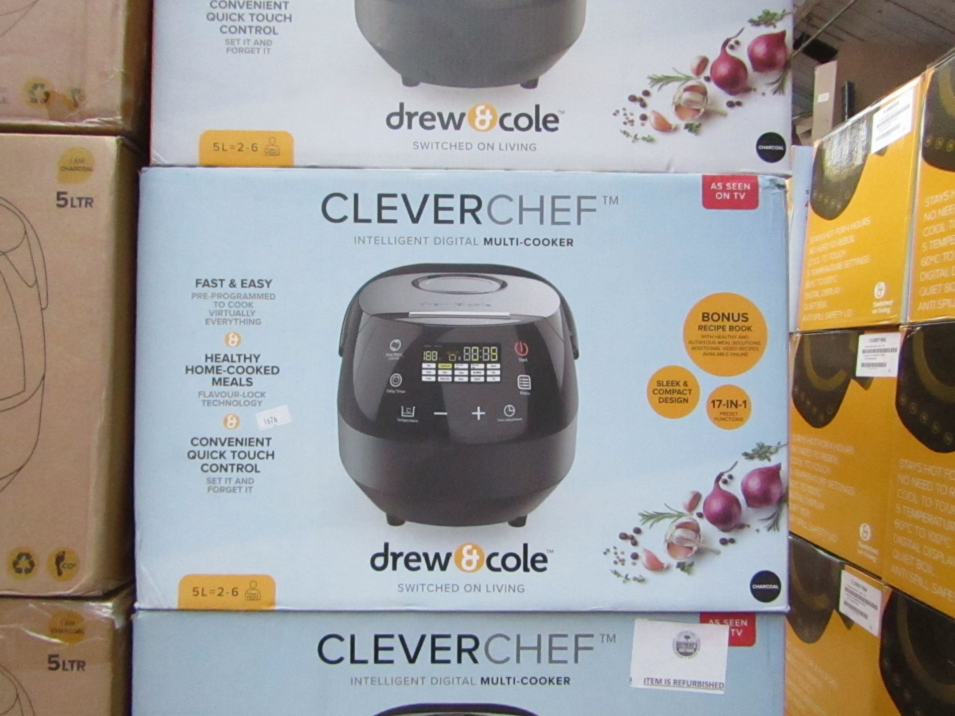 | 1X | DREW AND COLE CLEVER CHEF | BOXED AND REFURBISHED | NO ONLINE RESALE | SKU - | RRP £69.99 |