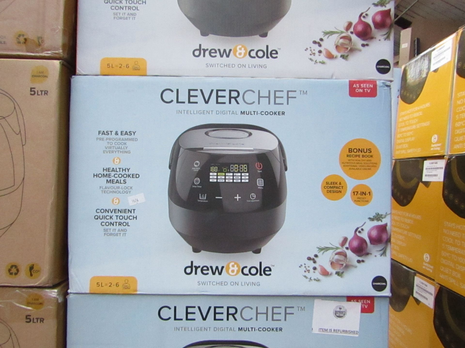 | 1X | DREW AND COLE CLEVER CHEF | BOXED AND REFURBISHED | NO ONLINE RESALE | SKU - | RRP £69.99 |