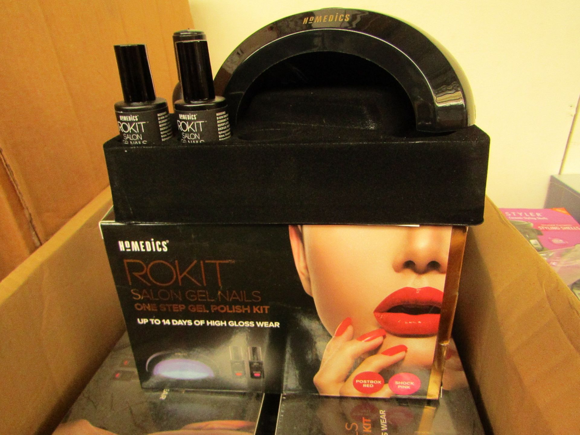 1 x Homedics Rokit Salon Gel Nails Polish Kit new & packaged