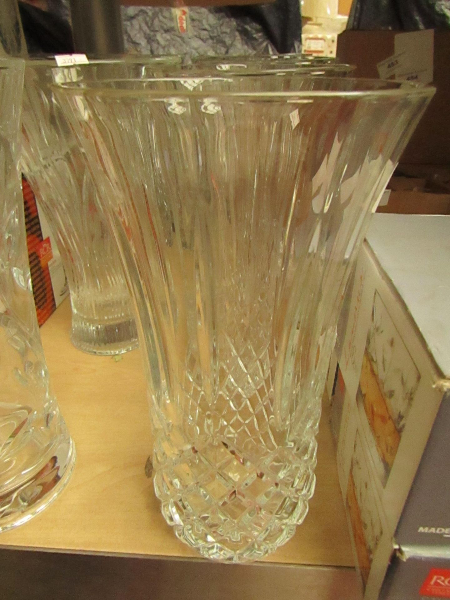 Tall RCR Cut glass Vase