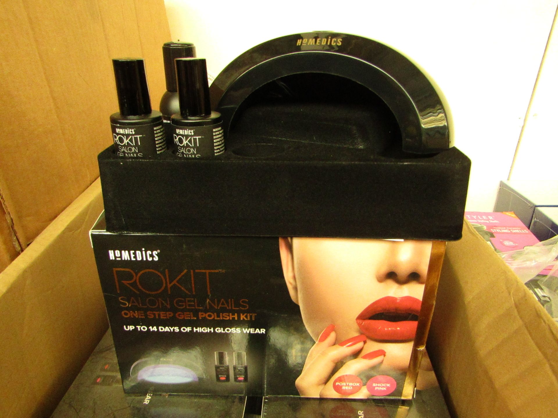 1 x Homedics Rokit Salon Gel Nails Polish Kit new & packaged