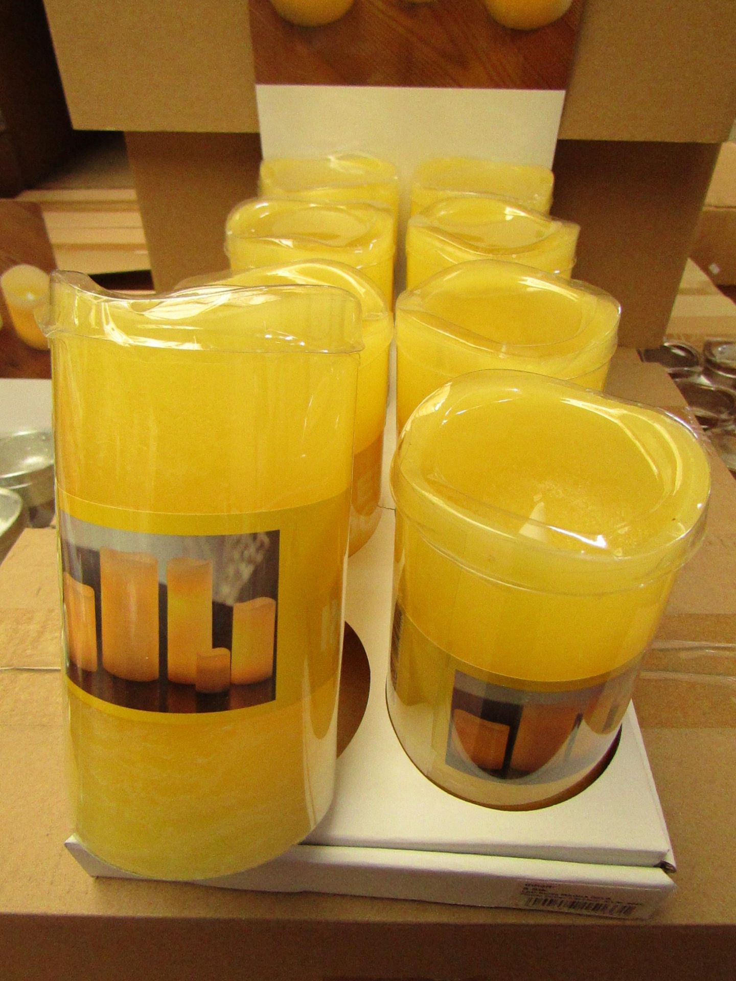 8 x Indoor Battery Operated LED Candles with 4hr or 8hr auto options new &  packaged (batteries