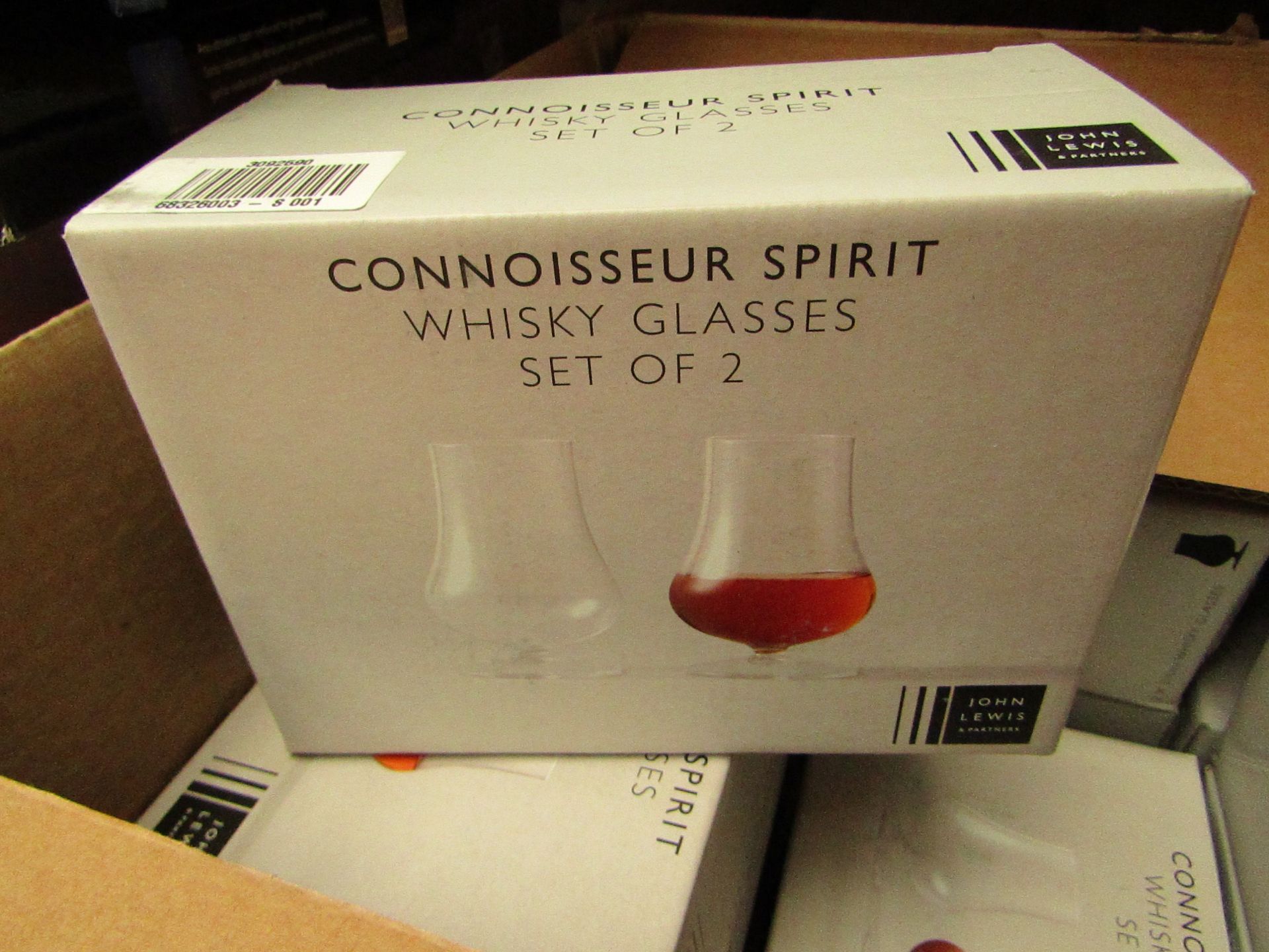 Set of 2 John lewis Connoisseur Whiskey glasses. New & boxed
