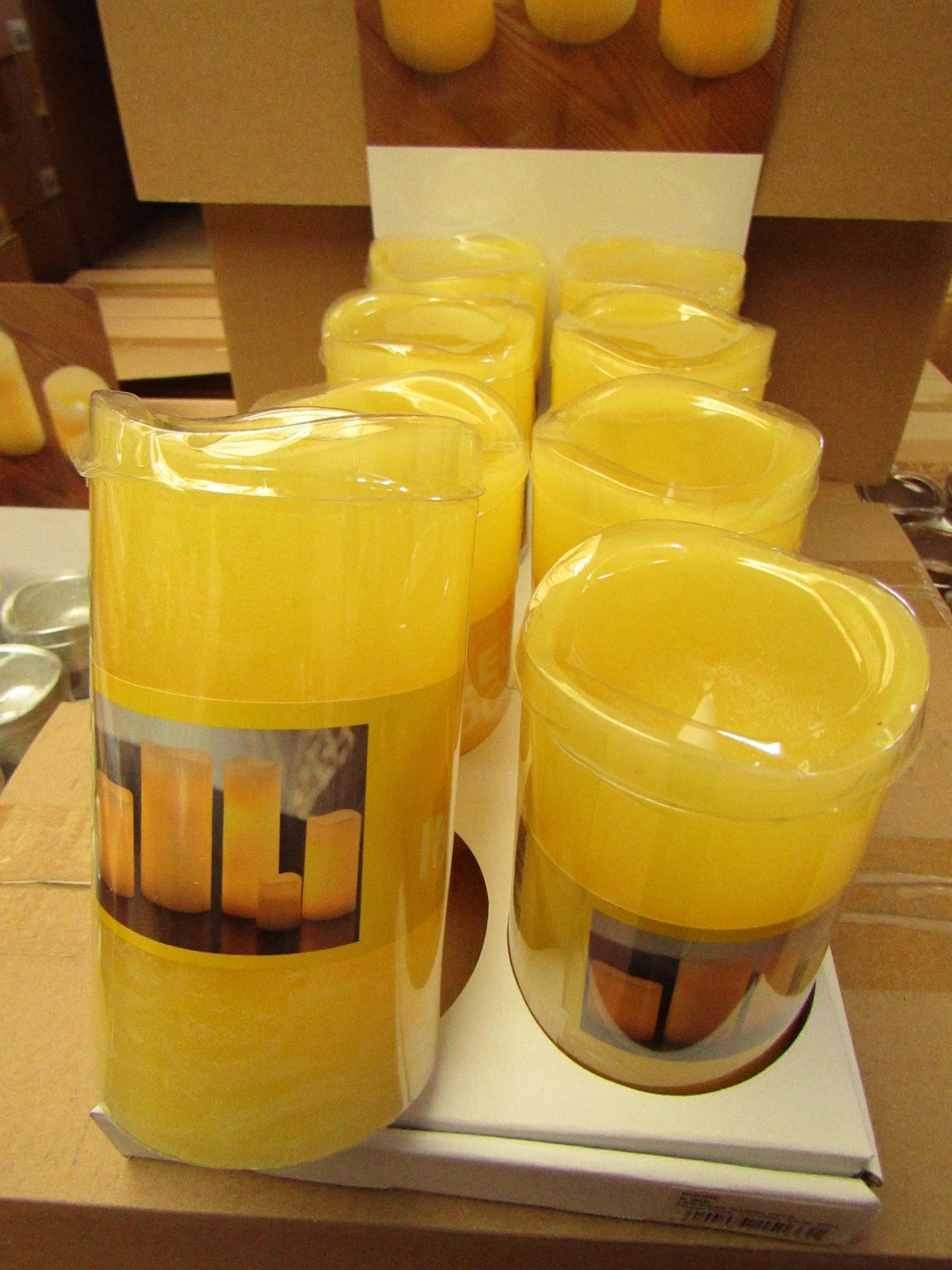 8 x Indoor Battery Operated LED Candles with 4hr or 8hr auto options new &  packaged (batteries