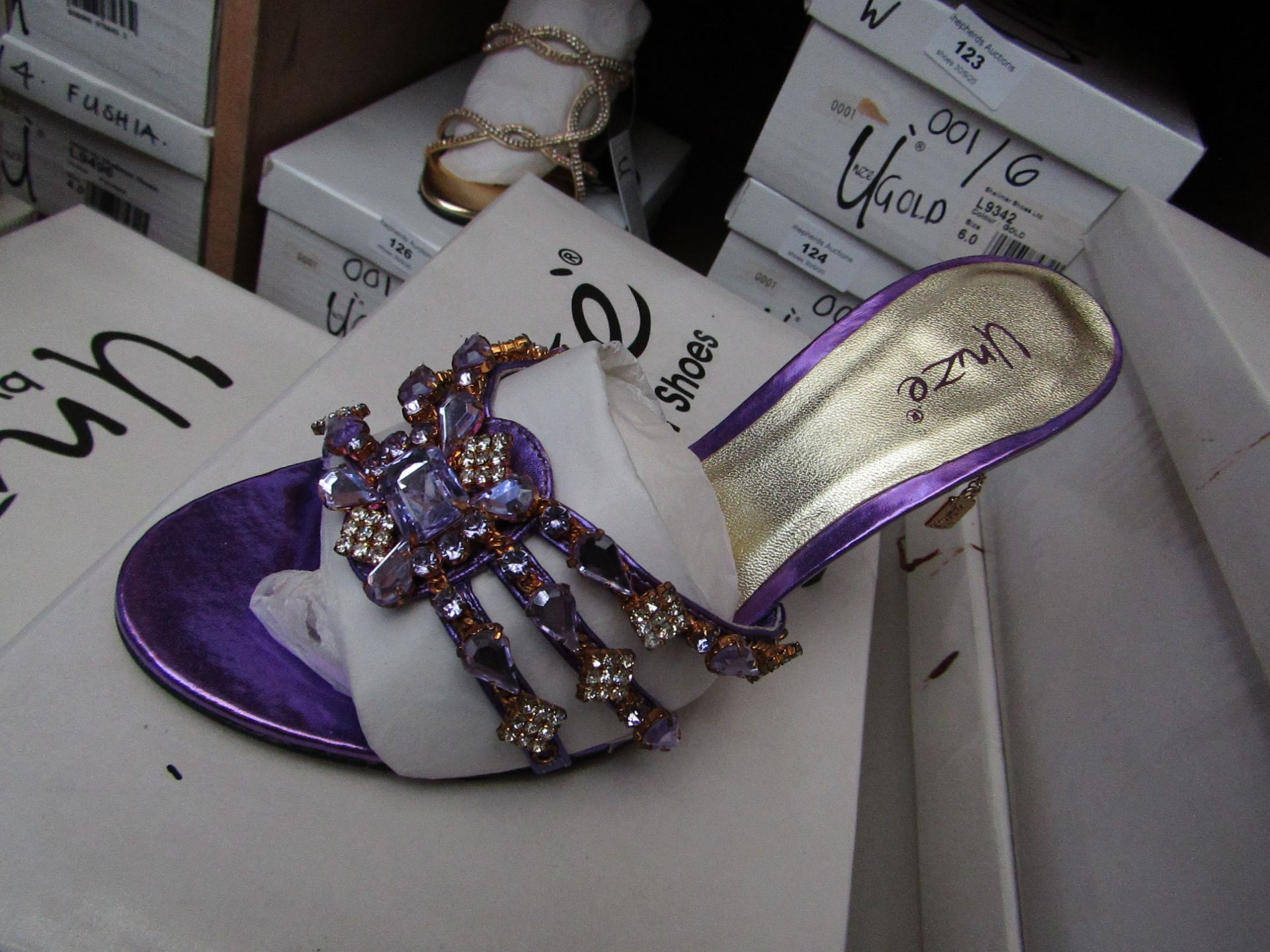 Unze by Shalamar Shoes Ladies Lilia & Embellished Shoes size 5 new & boxed see image for design