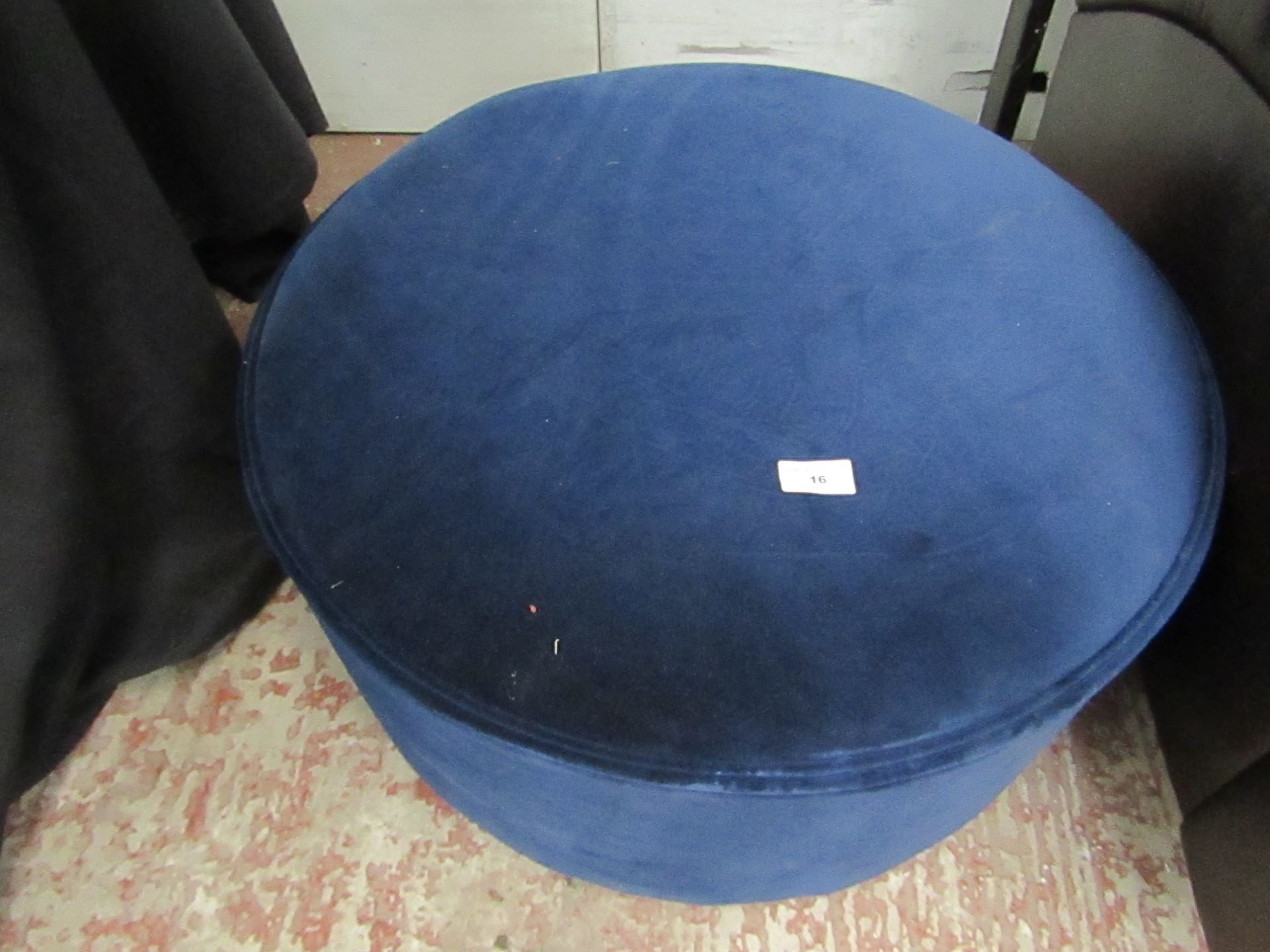 | 1X | SWOON BLUE VELVET FOOTSTOOL |RRP £- |