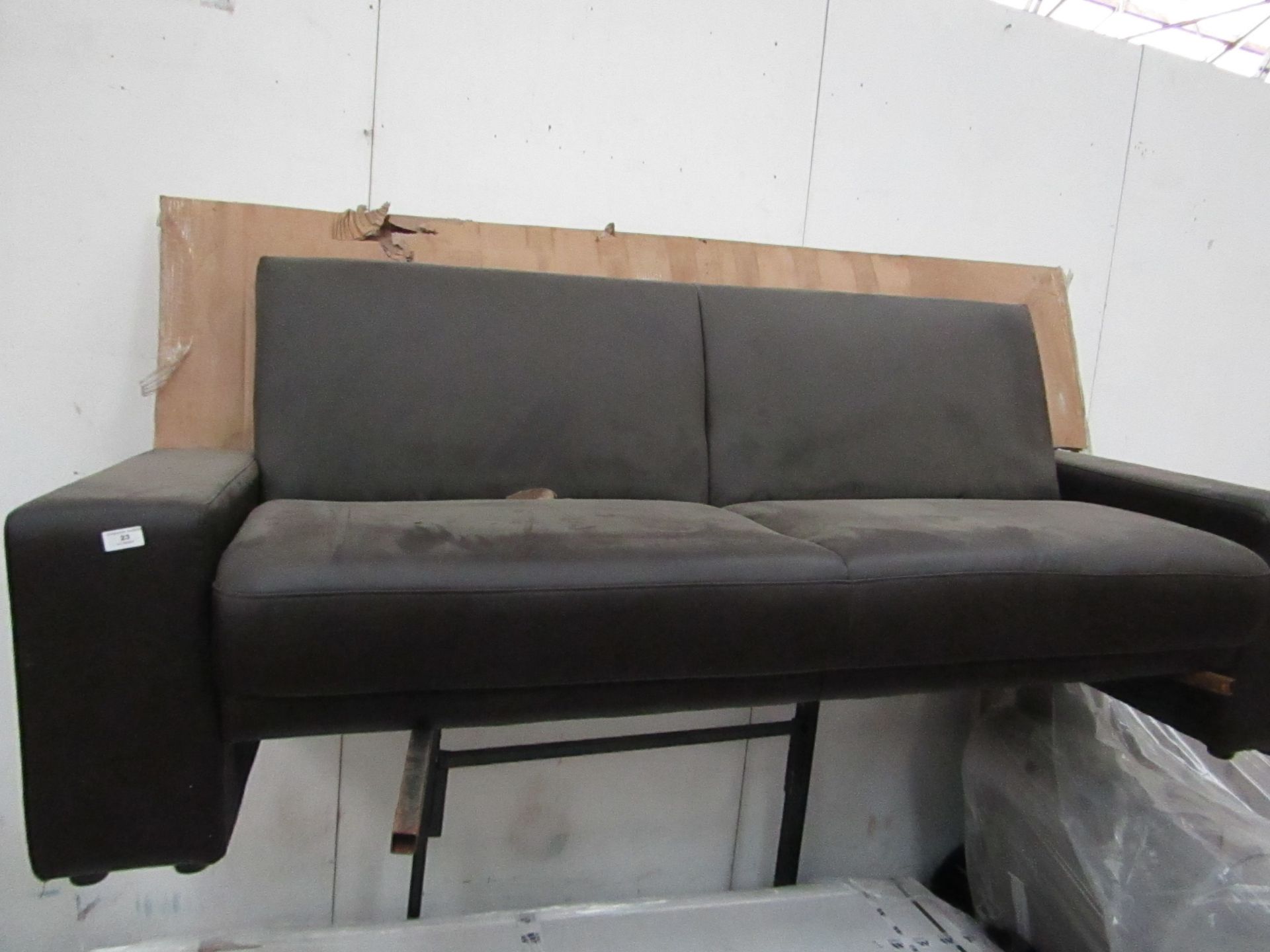 2 Seater Fold down back sofa bed, mechanism is working correctly.