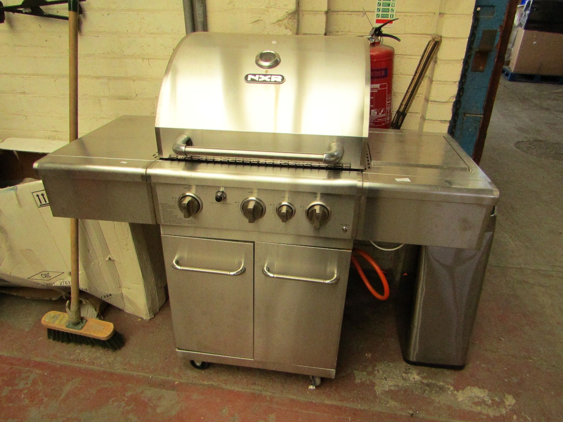 Duro NXR 3 Burner 304 Stainless Steel Gas BBQ with Side Grill - Untested - Used Condition, Needs a