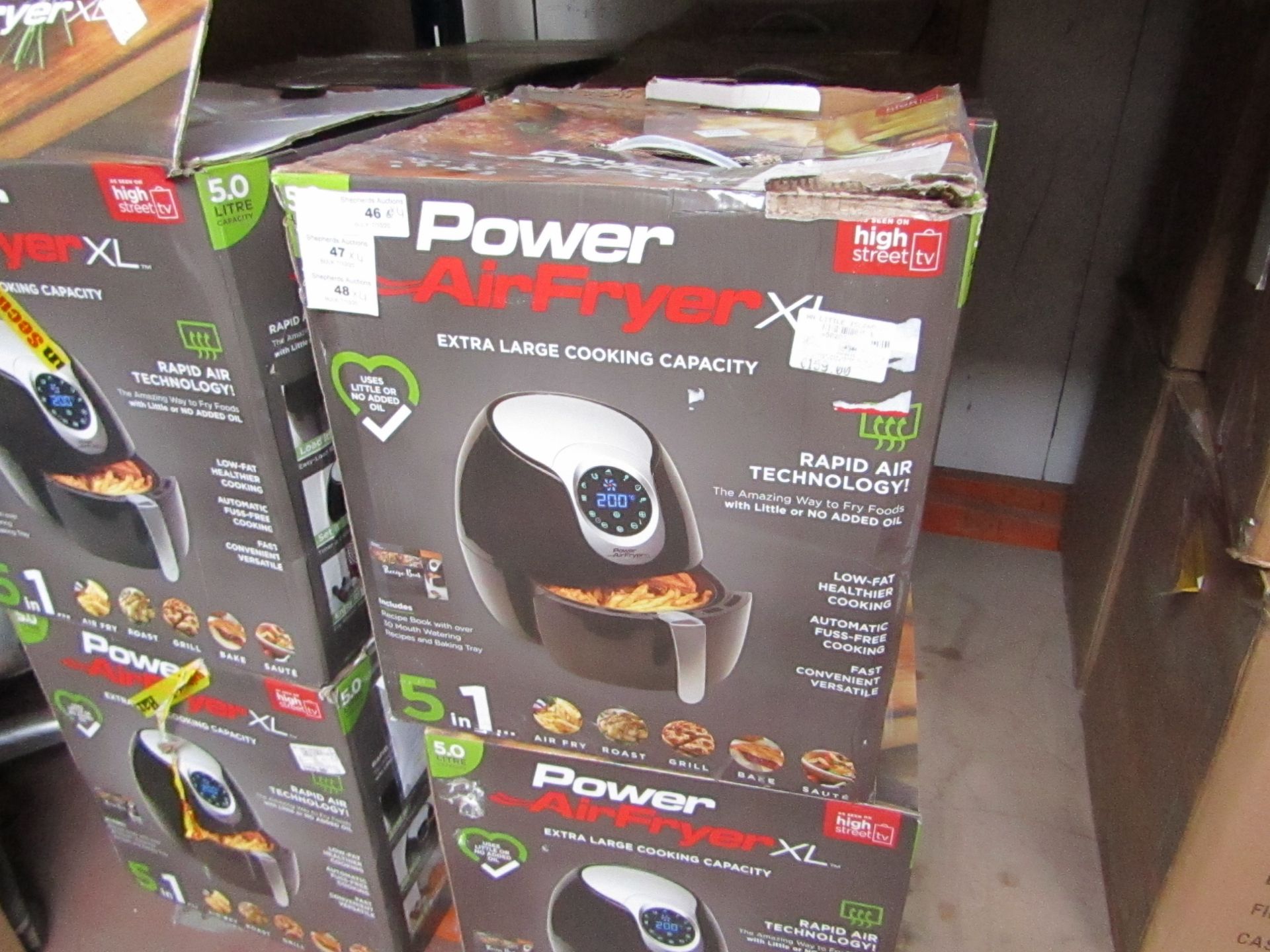 | 4X | POWER AIR FRYER XL 5LTR| UNCHECKED AND BOXED SOME MAY BE IN NON PICTURE BROWN BOXES| NO