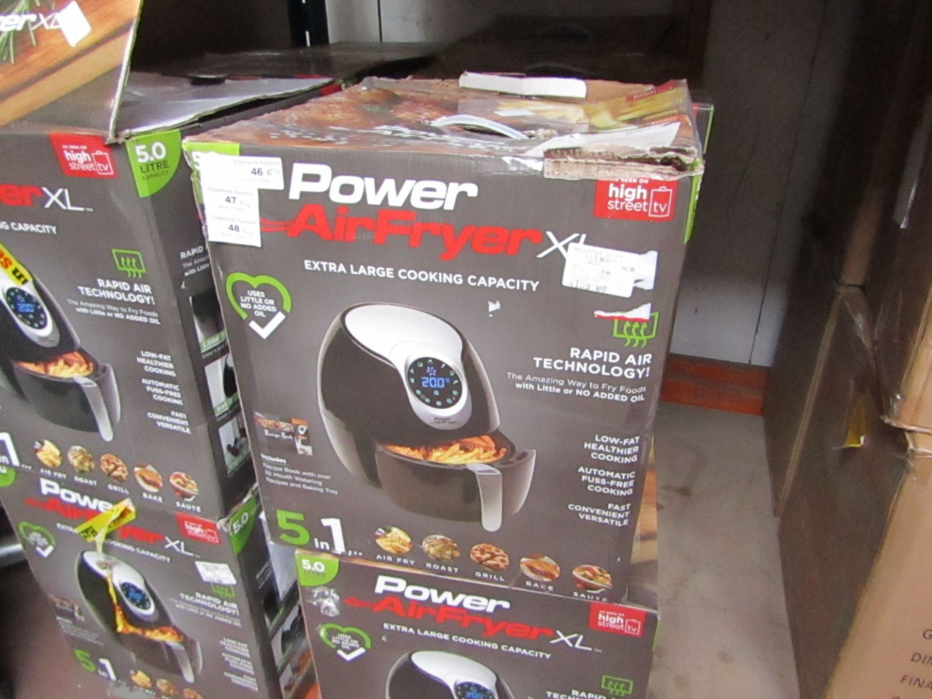 | 4X | POWER AIR FRYER XL 5LTR| UNCHECKED AND BOXED SOME MAY BE IN NON PICTURE BROWN BOXES| NO