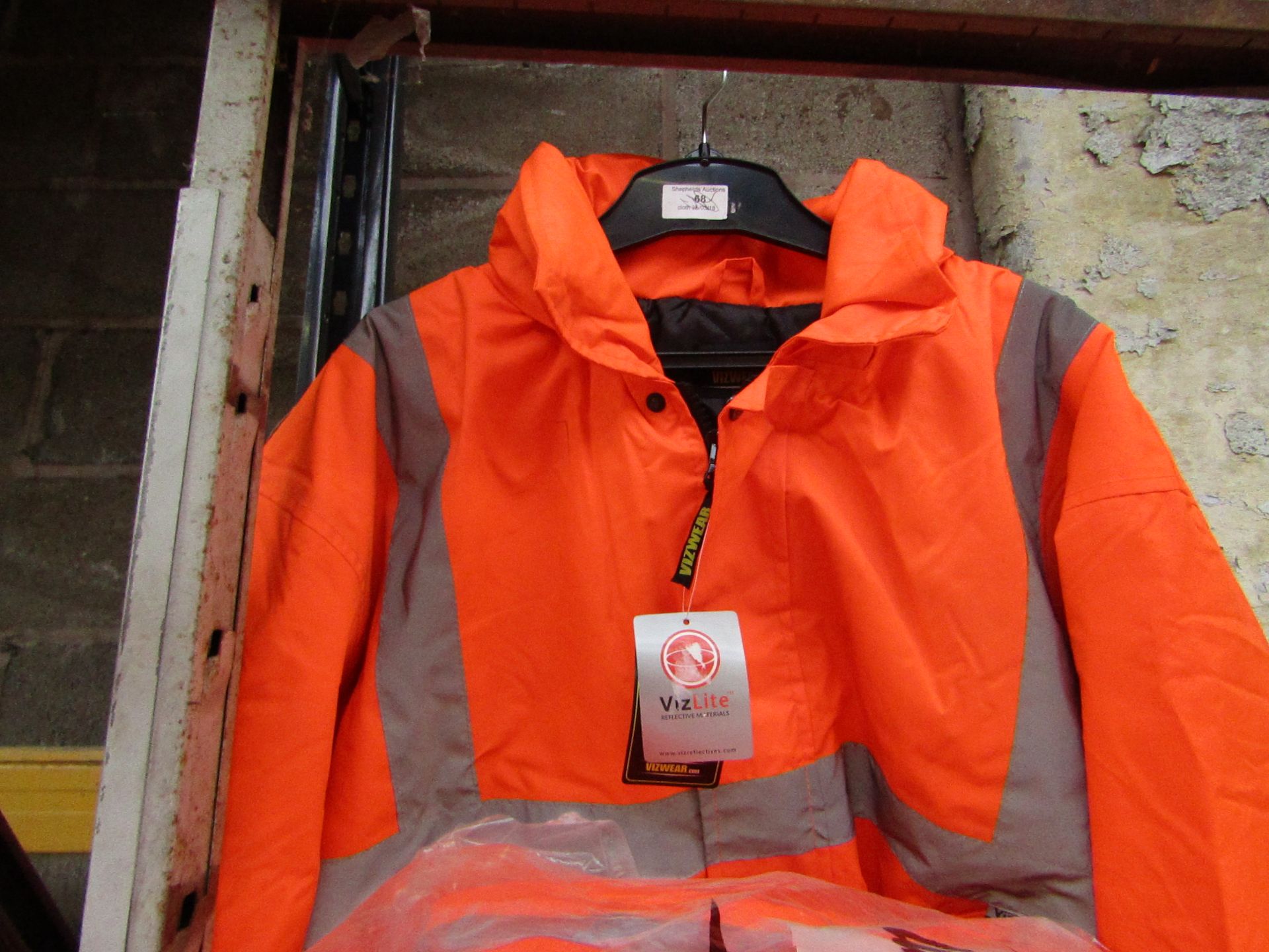 Vizwear - Orange Hi-Viz Parka Jacket - Size 4XL - New & Packaged.