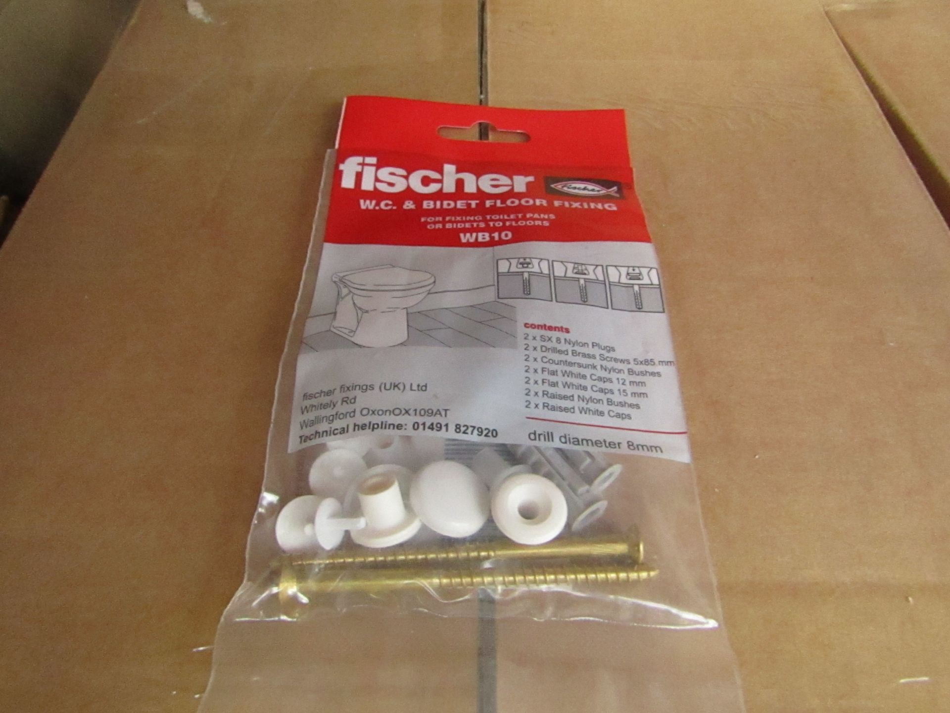 5x Fischer - W.C. & Biget Floor Fixing (Pack of 2) - New & Packaged.