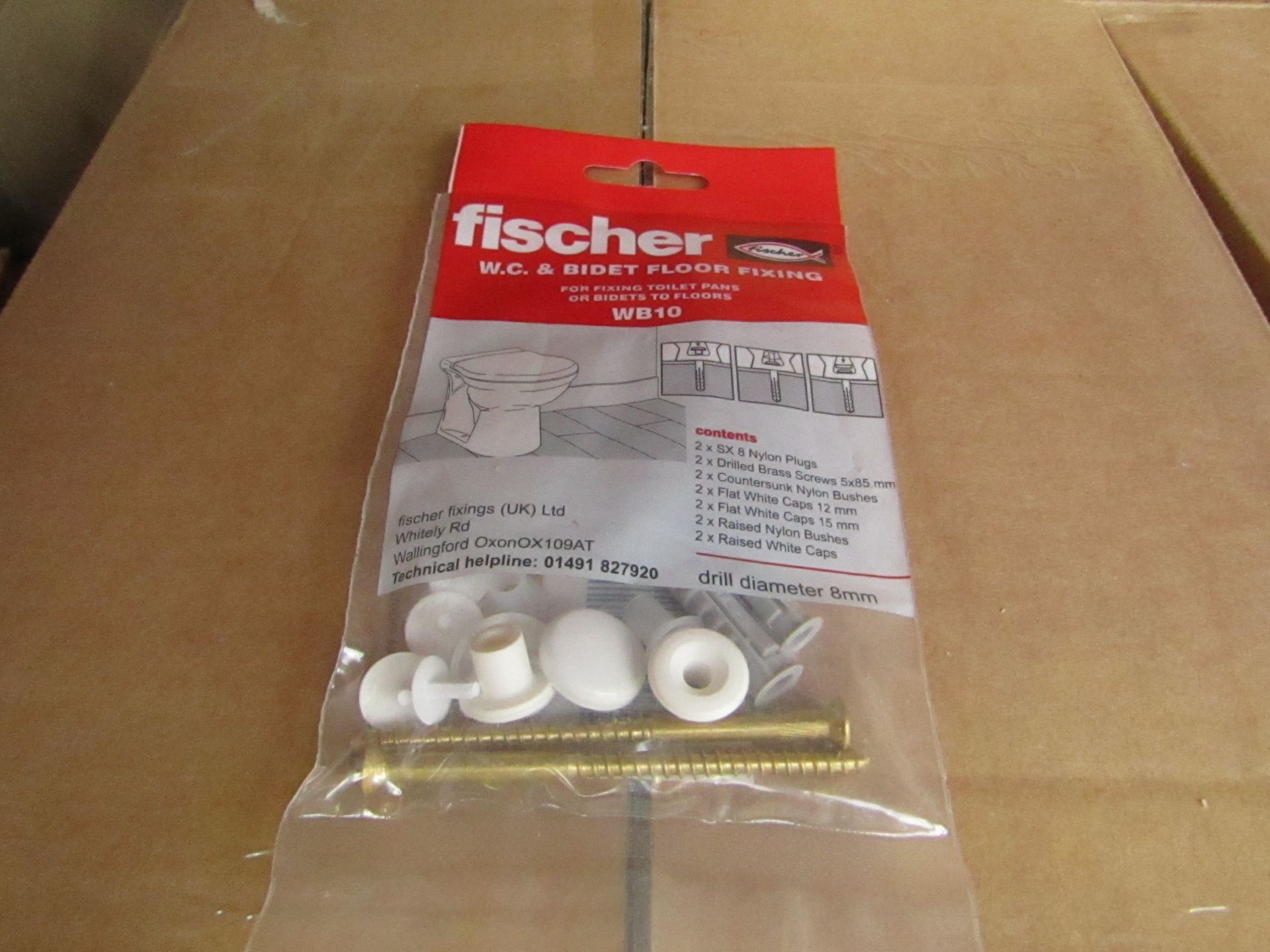 5x Fischer - W.C. & Biget Floor Fixing (Pack of 2) - New & Packaged.