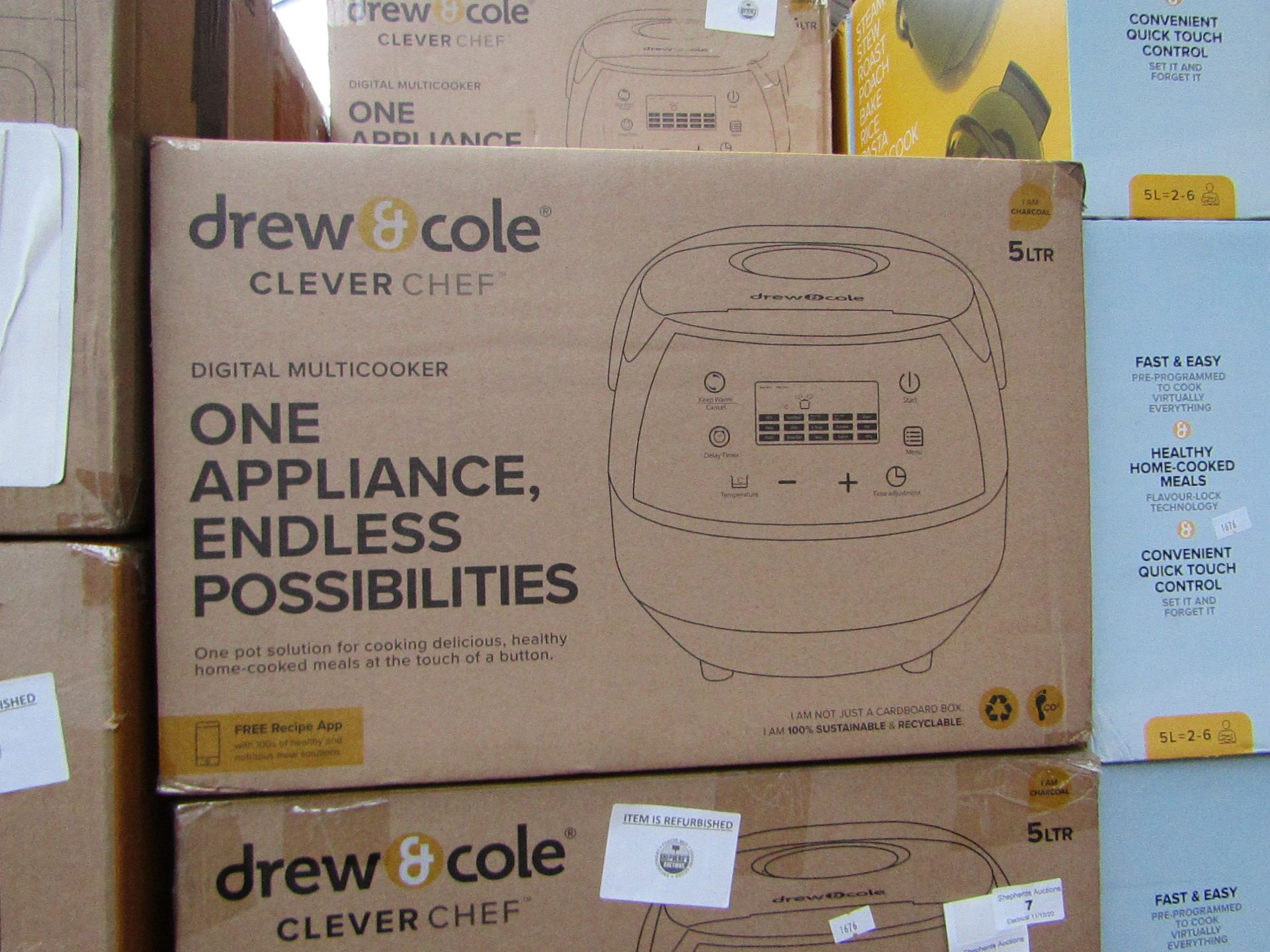 | 1X | DREW AND COLE CLEVER CHEF | BOXED AND REFURBISHED | NO ONLINE RESALE | SKU - | RRP £69.99 |