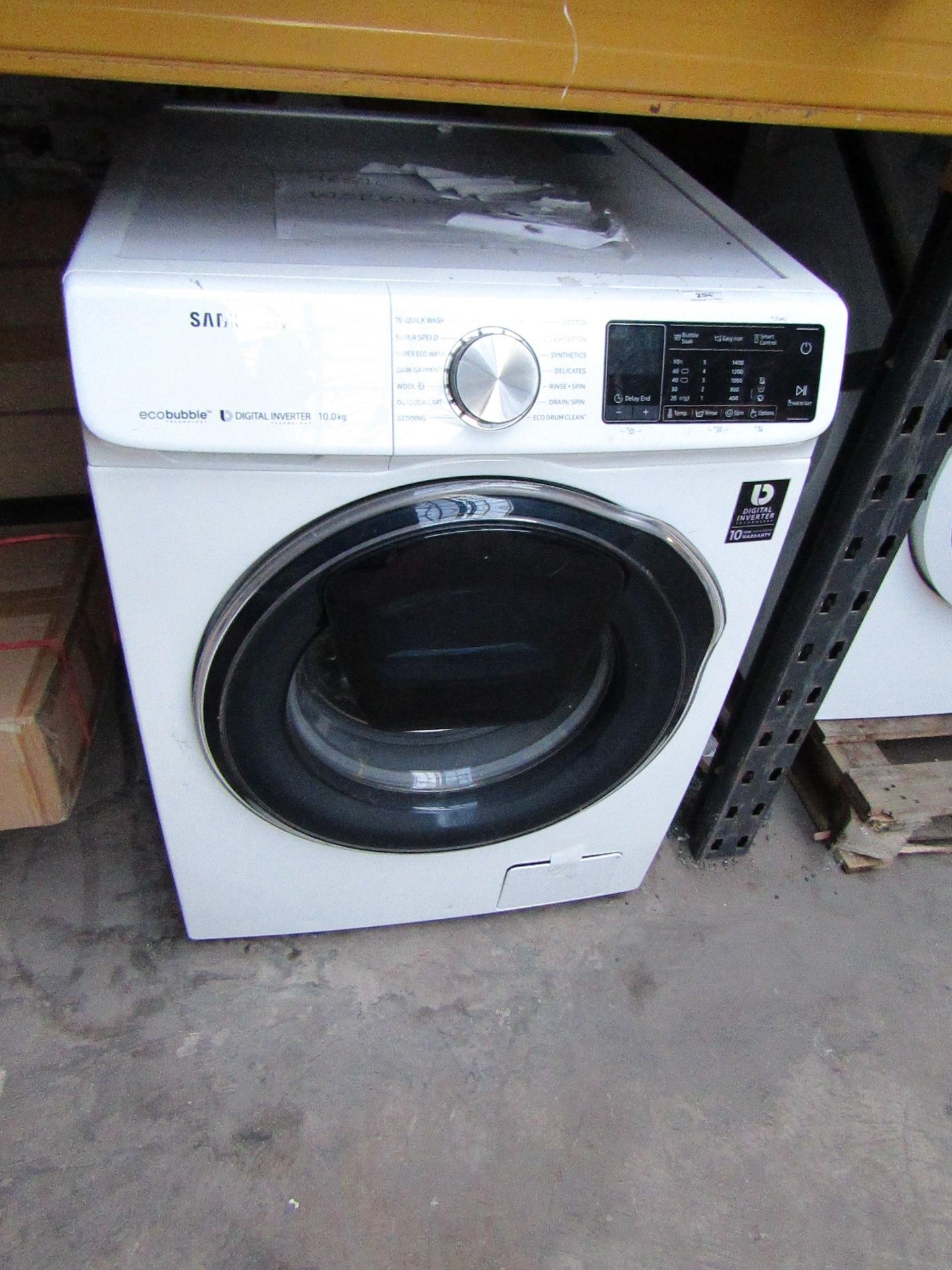 Samsung Eco Bubble Digital Inverter 10Kg washing machine, vendor suggests tested working (no