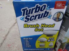 | 1X | TURBO SCRUB BRUSH HEAD SET | UNCHECKED AND BOXED | NO ONLINE RESALE | SKU - | RRP £ - | TOTAL