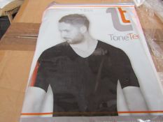 | 48x | TONE TEE V NECK COMPRESSION BLACK T-SHIRT XL | PACKAGED & BOXED | SKU 1508038582739 | RRP £