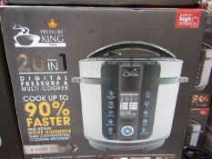 | 4x | PRESSURE KING PRO 20 IN 1 6LTR PRESSURE COOKER | UNCHECKED AND BOXED SOME MAY BE IN NON