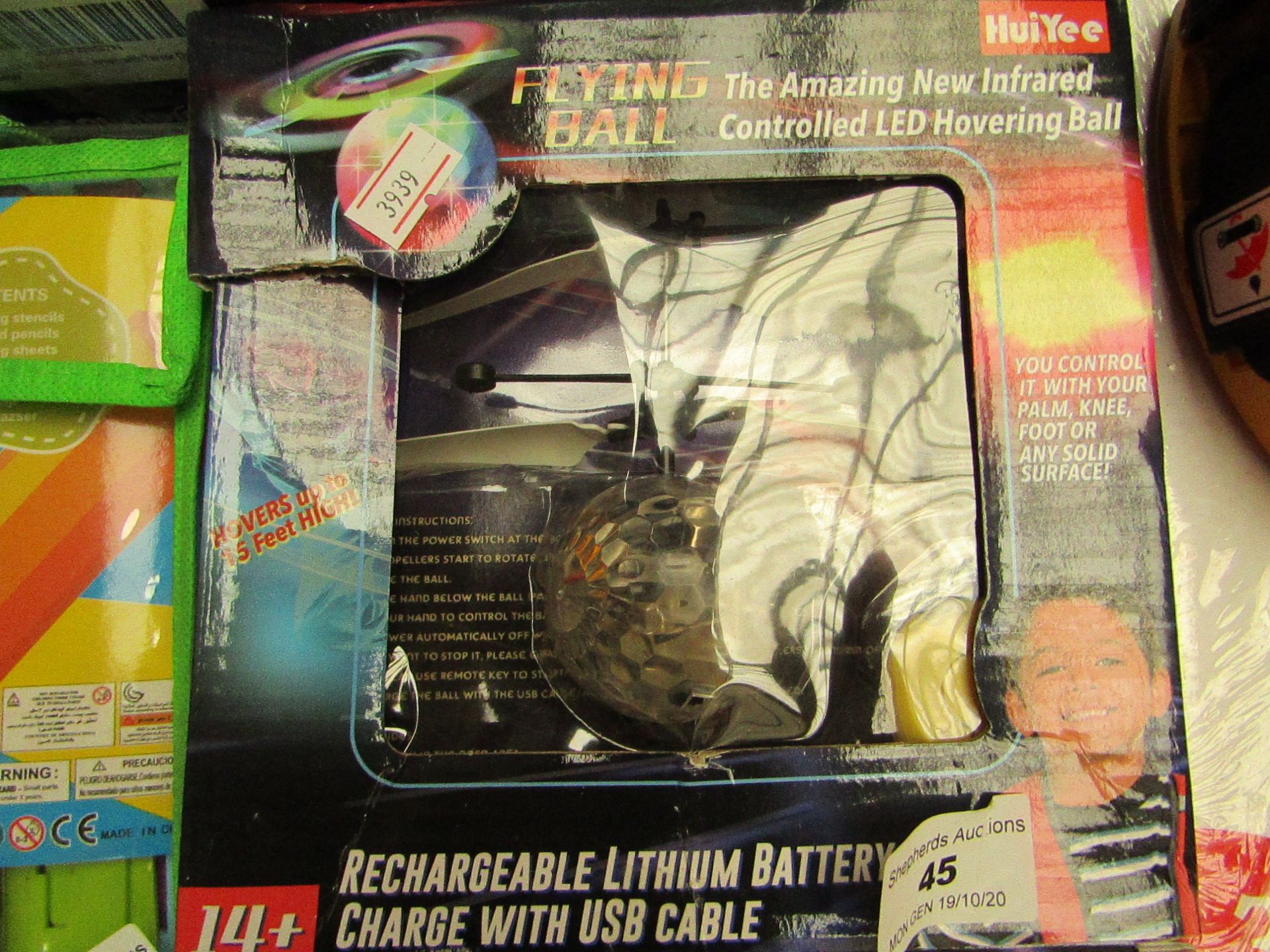 Flying Ball - Rechargeable Lithium Battery Charge With USB Cable - Unused & Boxed.