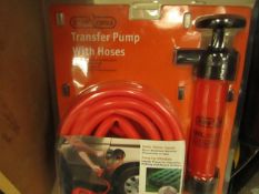 Stag Tools Transfer pump with hose. New & Packaged