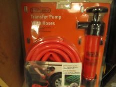 Stag Tools Transfer pump with hose. New & Packaged