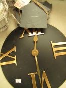 Black & Gold Clock - Untested. 2x Slate Hanging House - Unused Original Tags.