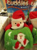 SuperSoft - Christmas Cuddles - Adorable Soft Toy & Blanket - Blanket Size 39" x 28" - New & Boxed.