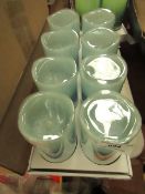 Box of 8 Blue Indoor LED Candles - All Packaged & Boxed.