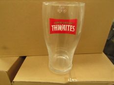 Box of 12 Thwaites Pint Glasses. New & Boxed