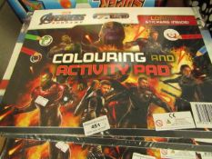 3 x Avengers Colouring & Adventure Pads. New & Packaged