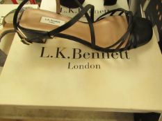 L.K Bennett - Newport Black Nappa Leather - Size 38 - New & Boxed. RRP £195.