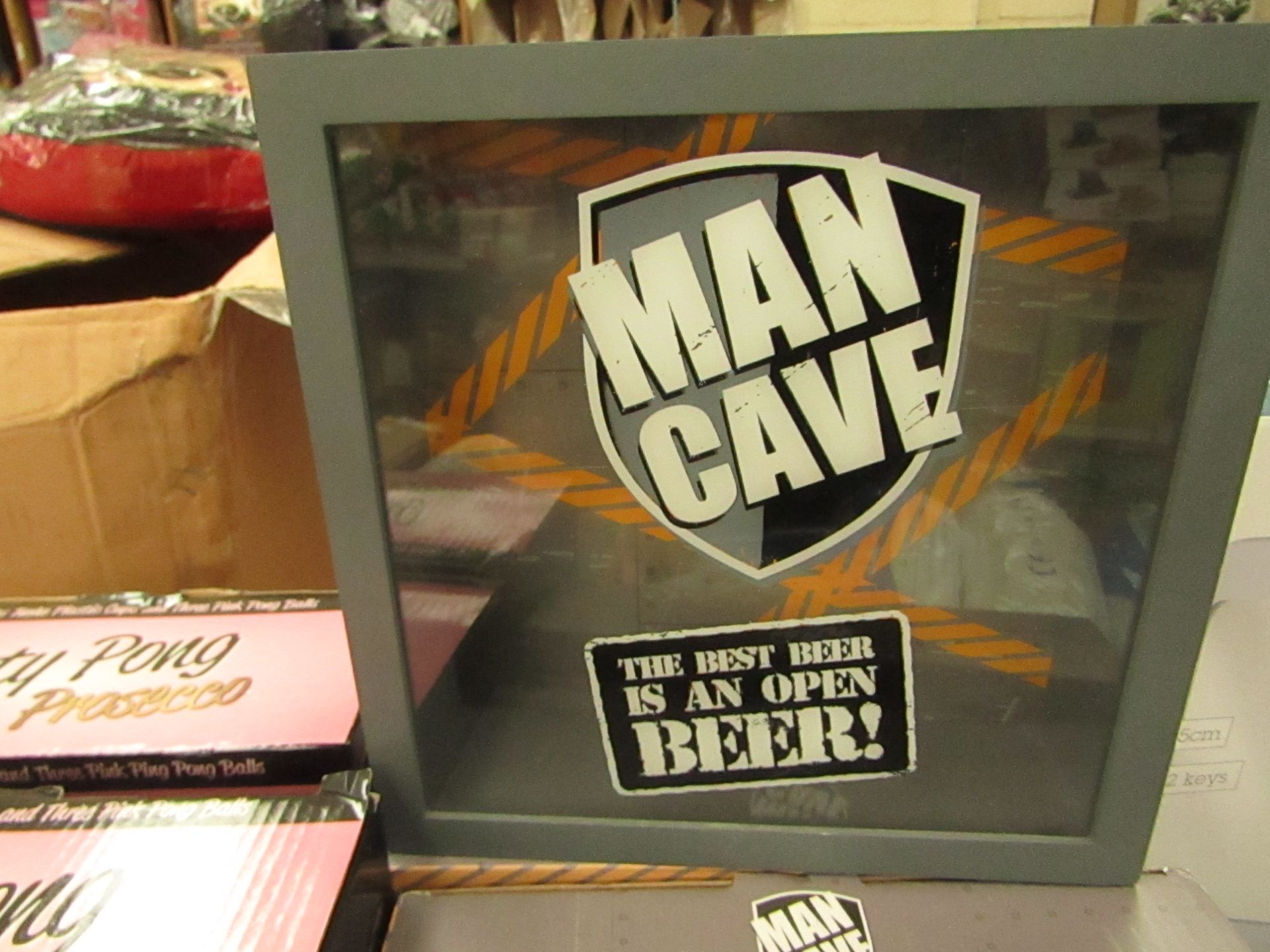 Man Cave - Beer Bottle Cap Bin - Unused & Boxed.