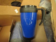 2 x Travel cups in Blue. New