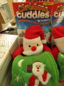 SuperSoft - Christmas Cuddles - Adorable Soft Toy & Blanket - Blanket Size 39" x 28" - New & Boxed.