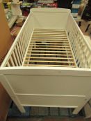 White Wooden Cot Bed. Unused.
